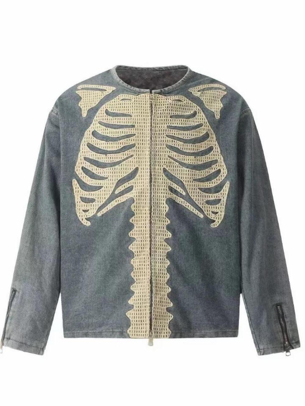 Men's Grey and Blue Jacket
